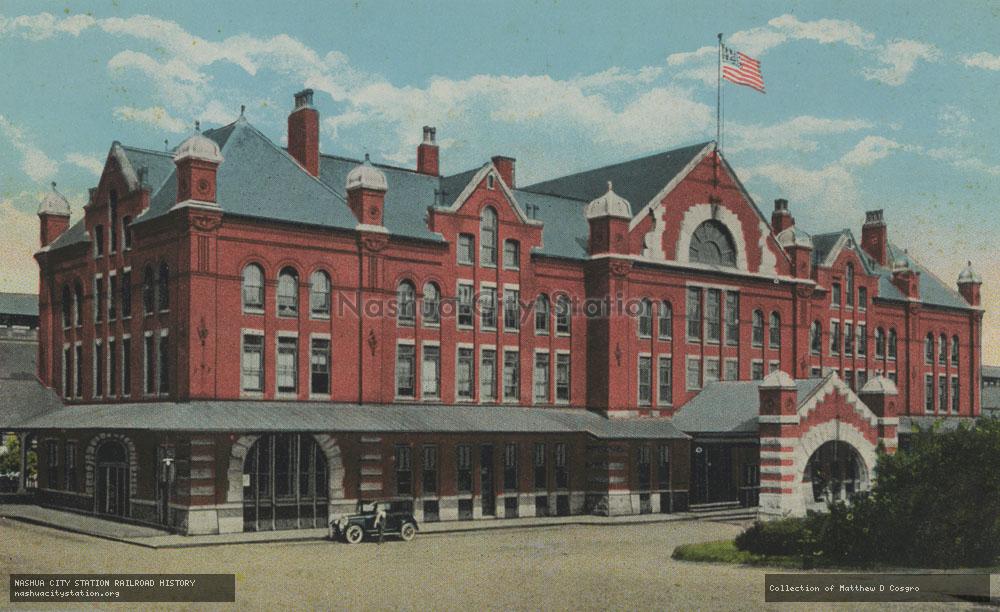 Postcard: Boston & Maine Railroad Station, Concord, New Hampshire